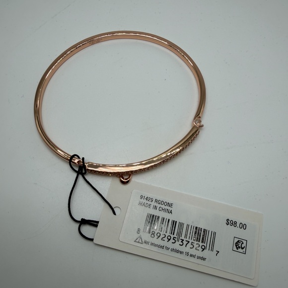 COACH Rose Gold Pave Bar C bracelet MSRP $98 nwt - Picture 7 of 13